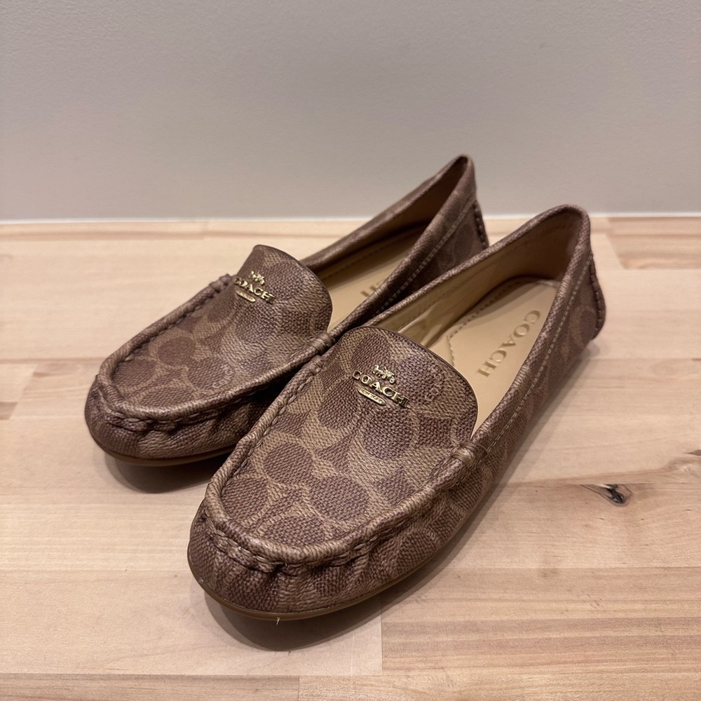 Coach Tan Signature Loafers